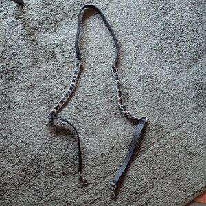 STRAP for Bandolier Phone case black leather and silver hardware